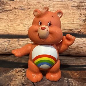 Vintage 1983 Kenner Care Bears Cheer Bear Poseable PVC Figure Pink Rainbow Toy